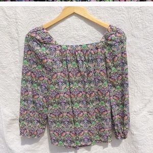 J.Crew Liberty Store print blouse- pretty Boho M